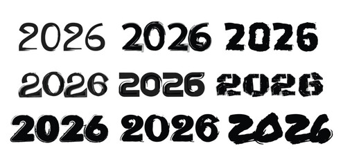 Explore the variety of 2026 typography designs with fonts from thin to bold, perfect for posters, invitations and announcements