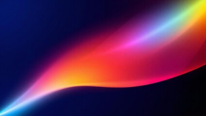 Vibrant rainbow spectrum wave flowing across dark background