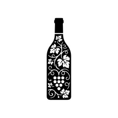 wine bottle vector illustration