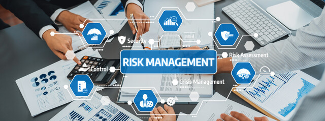 Explore effective risk management strategies illustrated through collaborative team efforts, highlighting essential processes for assessment, control, and security in business planning. Amity