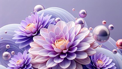 A captivating closeup of vibrant purple flowers with delicate petals and soft lighting, creating a serene atmosphere