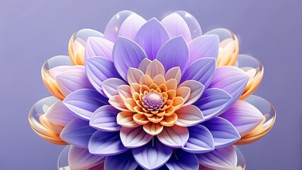 A captivating closeup of a vibrant purple dahlia, showcasing its intricate petal arrangement and soft hues