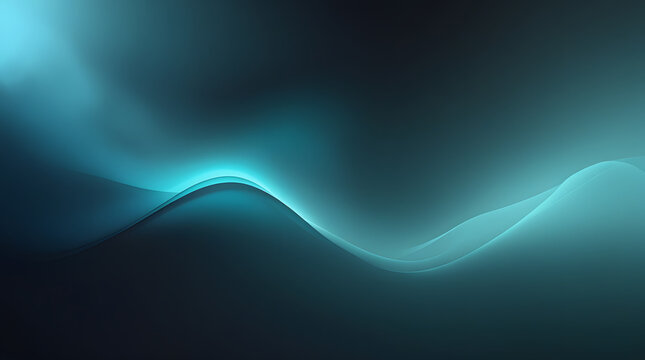 Minimal Cyan&ndash;Teal Fog Glow on Dark Background