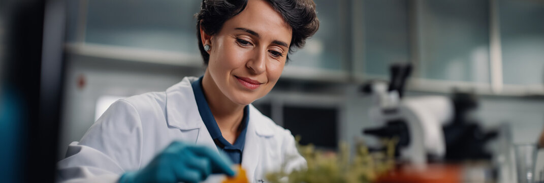 A dedicated scientist examines samples with precision in a lab, showcasing innovation, meticulousness, and the pursuit of knowledge through scientific exploration and experimentation.