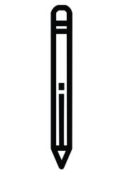 vector illustration of a black and white pencil