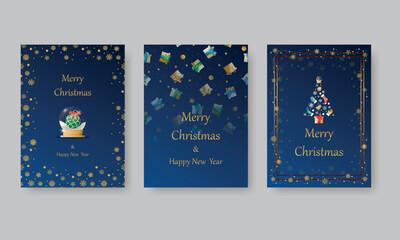 Elegant vector design for Christmas invitation, card, poster, wallpaper. Luxury Christmas ball, snow background, festive frame on colored background.