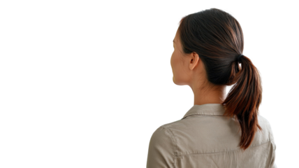 Business women planning project together showing teamwork collaboration and corporate strategy development in modern office on white background