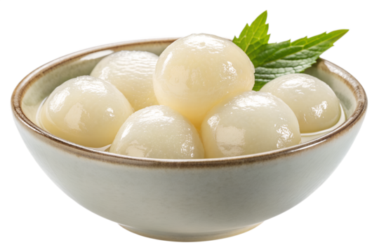 Sweet Lychee Bowl Mint, Fresh Tropical Dessert