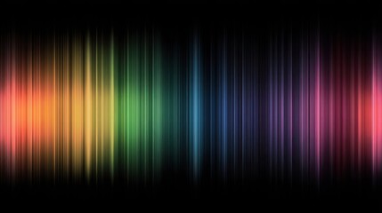 Abstract colorful vertical lines on black background