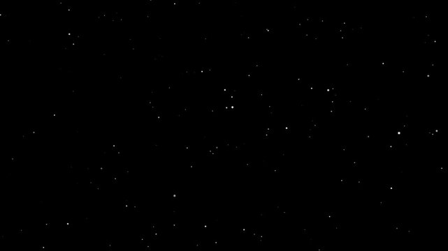 Fire Sparkle Dots, Loop flickering gold dust stars particles animation. Flying around fire dust particles sparks or ember Black Background. Dust Particles Floating On Black Background.
