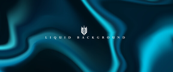 abstract gradation blue color background template with fluid style vector graphic. abstract liquid background.