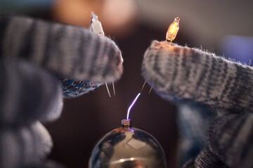 Expert carefully calibrates plasma equipment using sensitive techniques, Research professional...