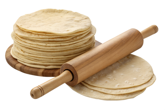 Fresh Chapati Stack Board, Homemade Indian Flatbread