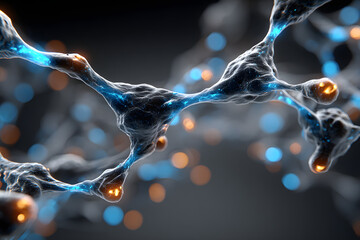 Abstract network connections with blue nodes on white background symbolizing data flow and digital communication concept wallpaper backdrop texture light.