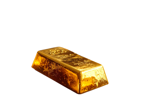  - Shiny Gold Bars Floating in Mid-Air with Realistic Reflections, Isolated on Dark Background” 
