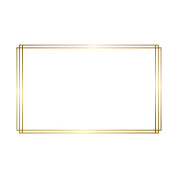 Elegant Gold Rectangle Frame: a sophisticated gold rectangle frame, perfect for adding a touch of elegance to any design.