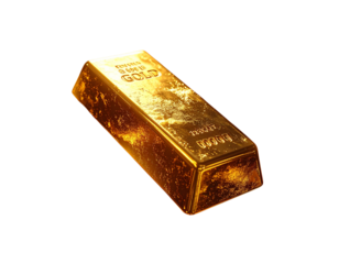  - Shiny Gold Bars Floating in Mid-Air with Realistic Reflections, Isolated on Dark Background” 