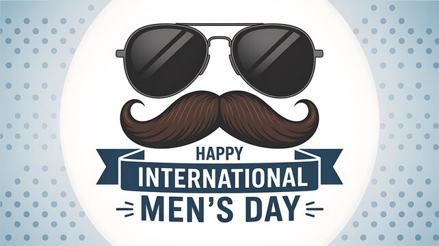 Celebrating international men s day with classic aviator sunglasses and a distinguished mustache