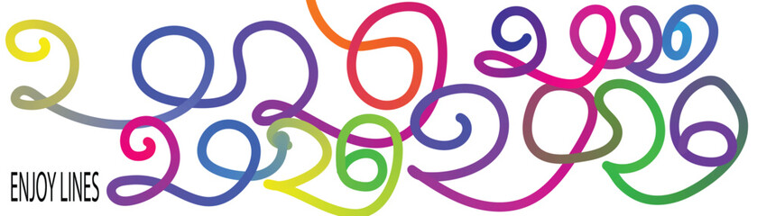 Whimsical Colorful Lines Design A Vibrant and Joyful Visual Element for Creative Projects