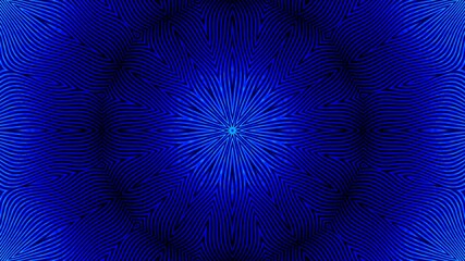 Glowing Fractal Blue Light Burst Futuristic Geometric Circular Abstract Background