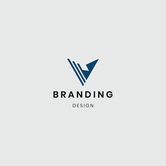 Brand logo letter v logotype vector