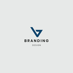 branding letter v logo templates collection