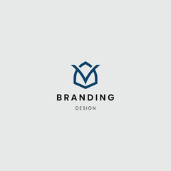 Fototapeta premium branding letter v logo templates collection