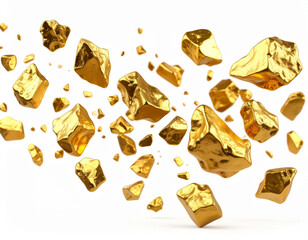 Floating Gold Nuggets &ndash; Luxury Precious Metal