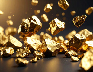 Floating Gold Nuggets &ndash; Luxury Precious Metal
