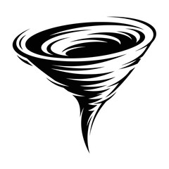 Tornado Cyclone Swirl Icon Storm Twister Wind Disaster Illustration