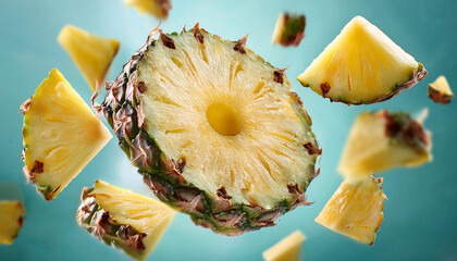 Fresh Pineapple Fruit and Slices &ndash; Tropical Food