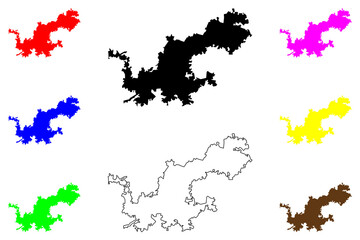 Nsukka city (Federal Republic of Nigeria, Enugu State) map vector illustration, scribble sketch Nsukka map