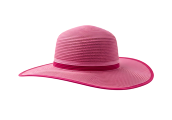 Elegant pink straw hat for sun protection and stylish summer outfit