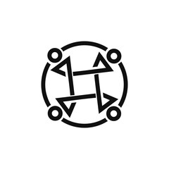 Modern Circular Monogram Logo Design