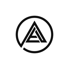 Minimalist Triangle Monogram Logo Design