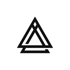 Minimalist Triangle Monogram Logo Design