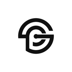 Modern Circular Monogram Logo Design