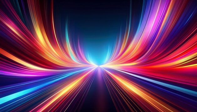 vibrant abstract background with shining light streaks - Powered by Adobe