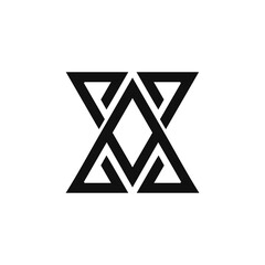 Minimalist Triangle Monogram Logo Design