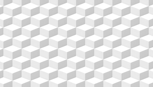 White geometric cube creative concept triangle overlap square technology background. digital cubes fabric and wallpaper grid block texture background.