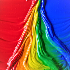 Vibrant Palette: An abstract of blended rainbow hues, celebrating diversity, and artistic expression. A visual feast for the senses, the colors flow harmoniously.