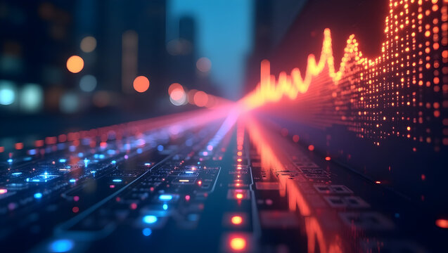 High quality imagery illustrating vibrant startup ecosystem impact with cutting edge innovation and entrepreneurial momentum fueling business growth in  Photo Stock  Concept  and empty space on the le