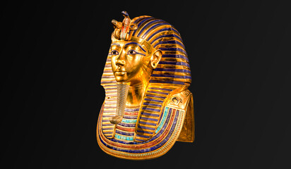 Egyptian pharaoh Tutankhamun's funeral mask. Ancient egypt
