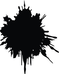 Abstract Black Ink Splatter Pattern Background