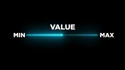 The concept of business value neon line animation isolated on black background
