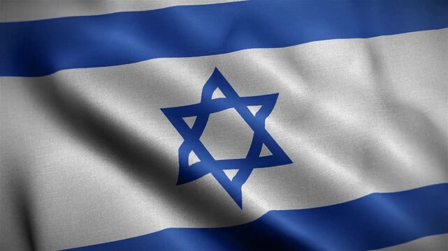 Full screen animated flag of Israel.