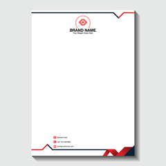 Modern business letterhead template for professional brand identity, clean corporate design for stationery, branding materials, and official document presentation