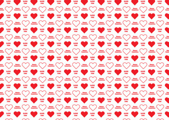 Valentines Day pattern Background banner border isolated vector illustration design	