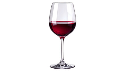 Fototapeta premium A full glass of red wine against a stark black background, showcasing the stem