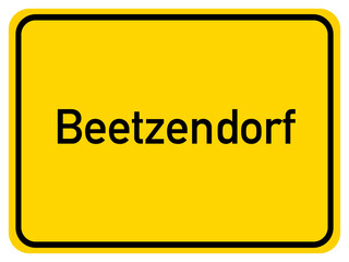 Illustration of a city entrance sign for the city of Beetzendorf